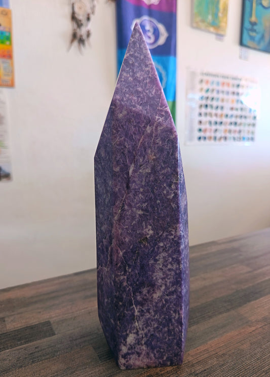 Large Lepidolite Point