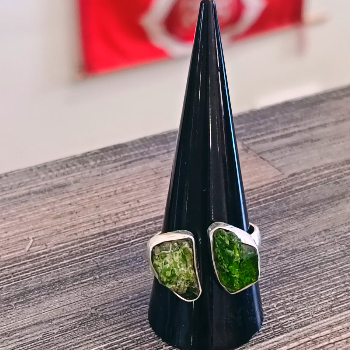 Sterling Silver Diopside Ring