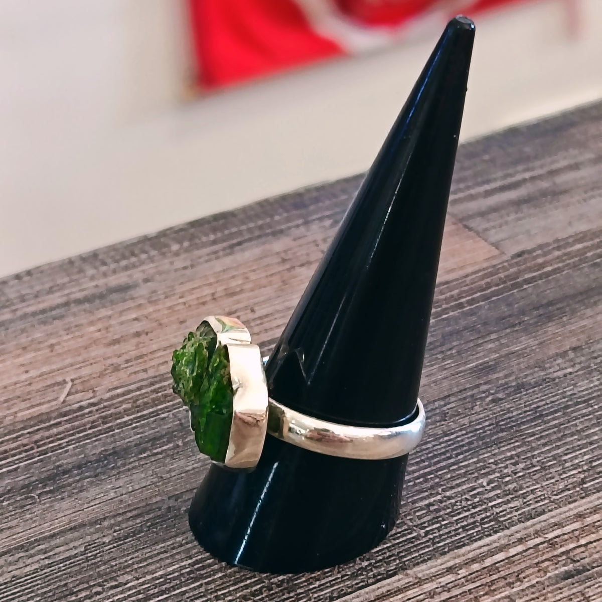 Sterling Silver Diopside Ring