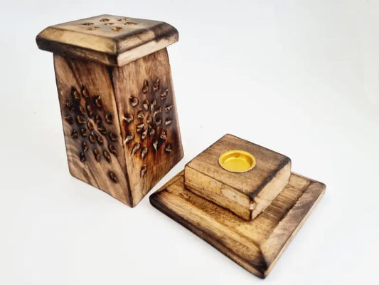 ASH WOODEN CONE TOWER 13CM