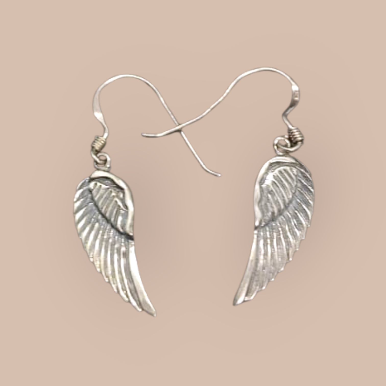 STERLING SILVER WING EARRINGS 