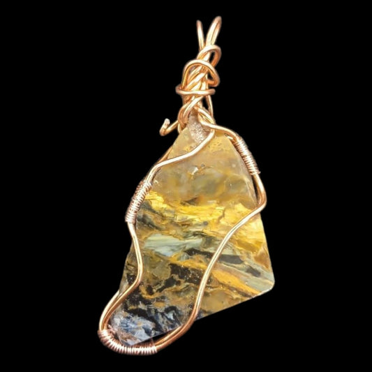 PIETERSITE PENDANT WIRE WRAPPED