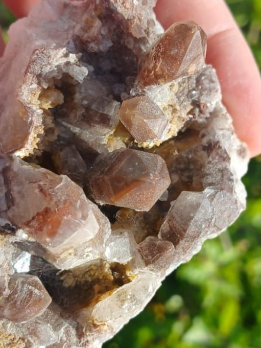 ORANGE RIVER HEMATITE QUARTZ CLUSTER 