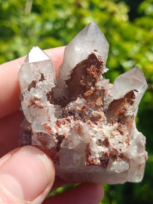 ORANGE RIVER PHANTOM QUARTZ CLUSTER 