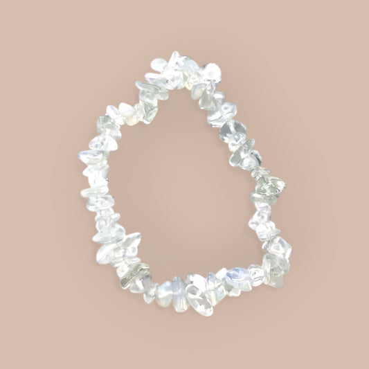 BRACELET CLEAR QUARTZ CHIPS 
