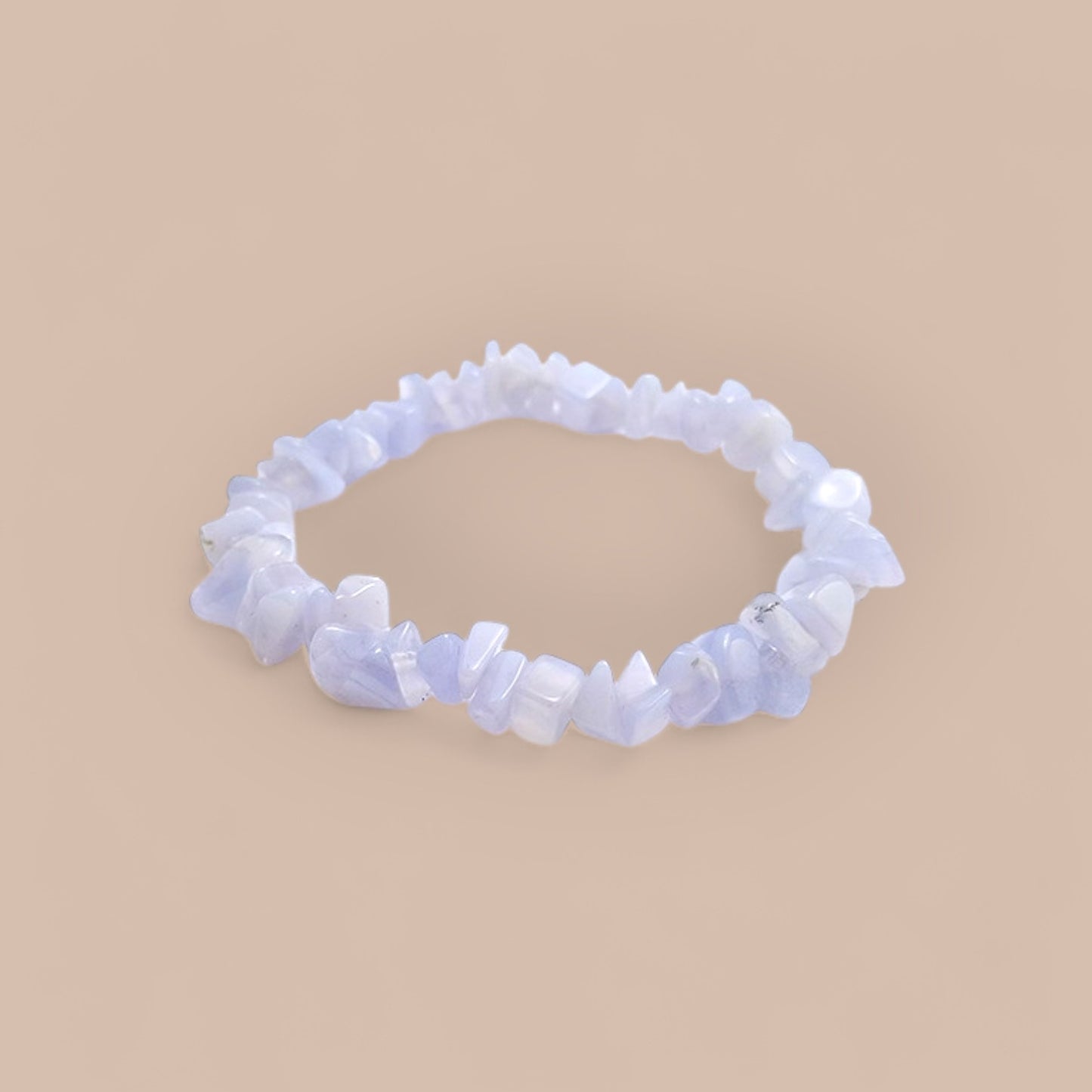 BRACELET BLUE LACE AGATE CHIPS