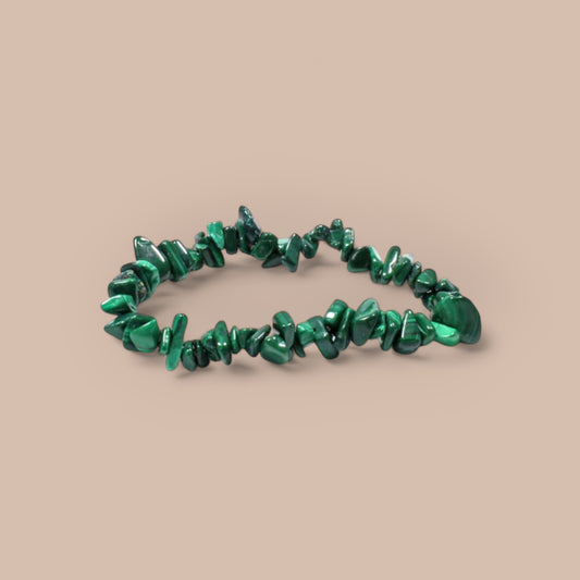 BRACELET MALACHITE CHIPS 