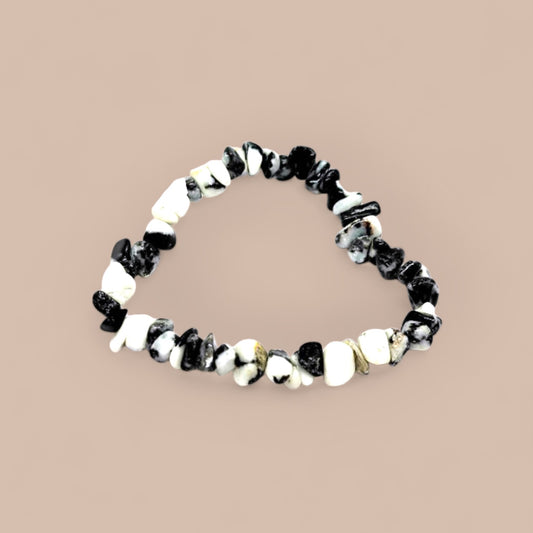 BRACELET ZEBRA JASPER CHIPS