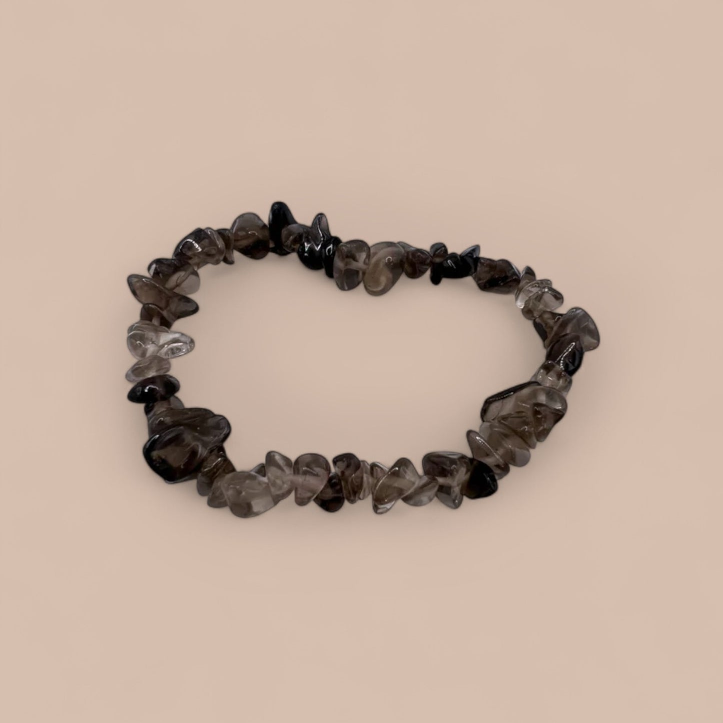 BRACELET SMOKEY QUARTZ CHIPS 