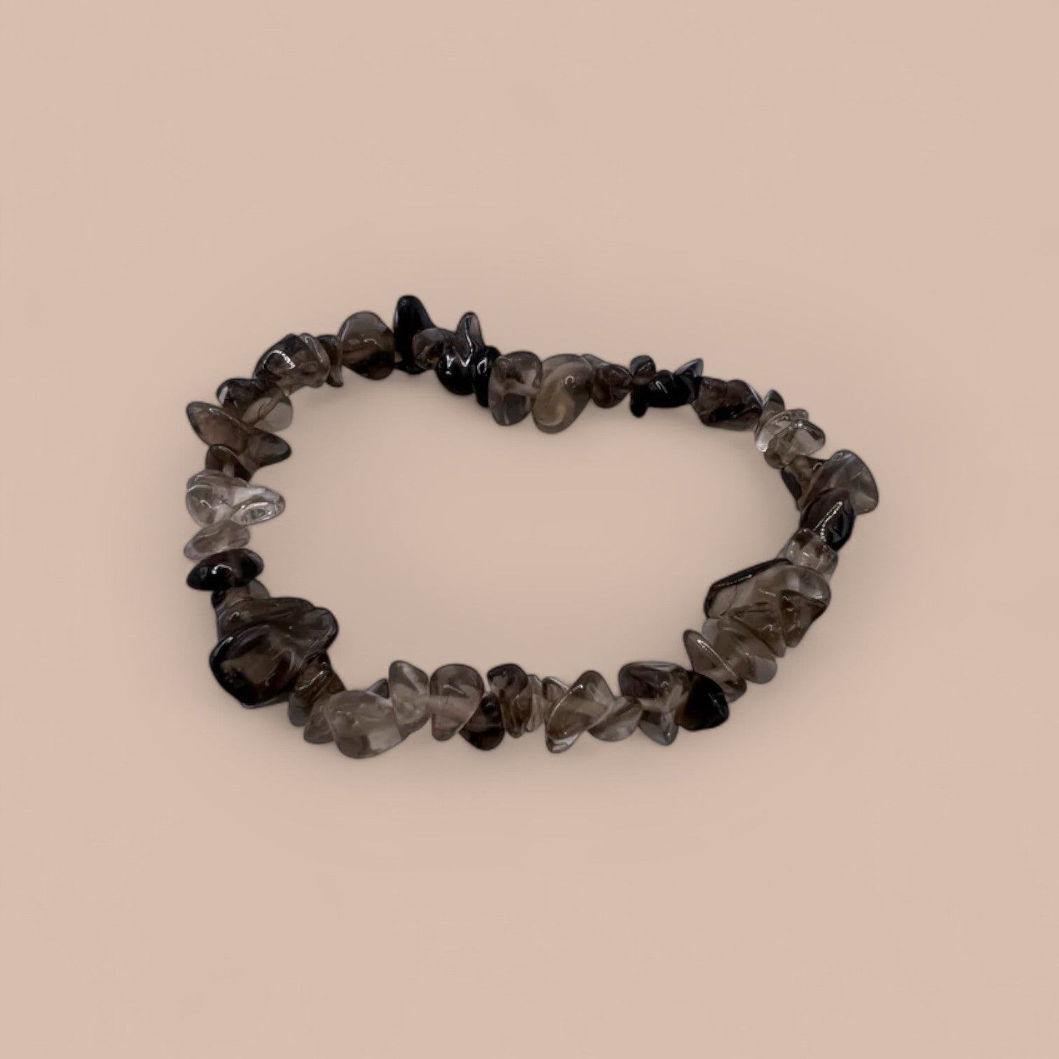 BRACELET SMOKEY QUARTZ CHIPS 