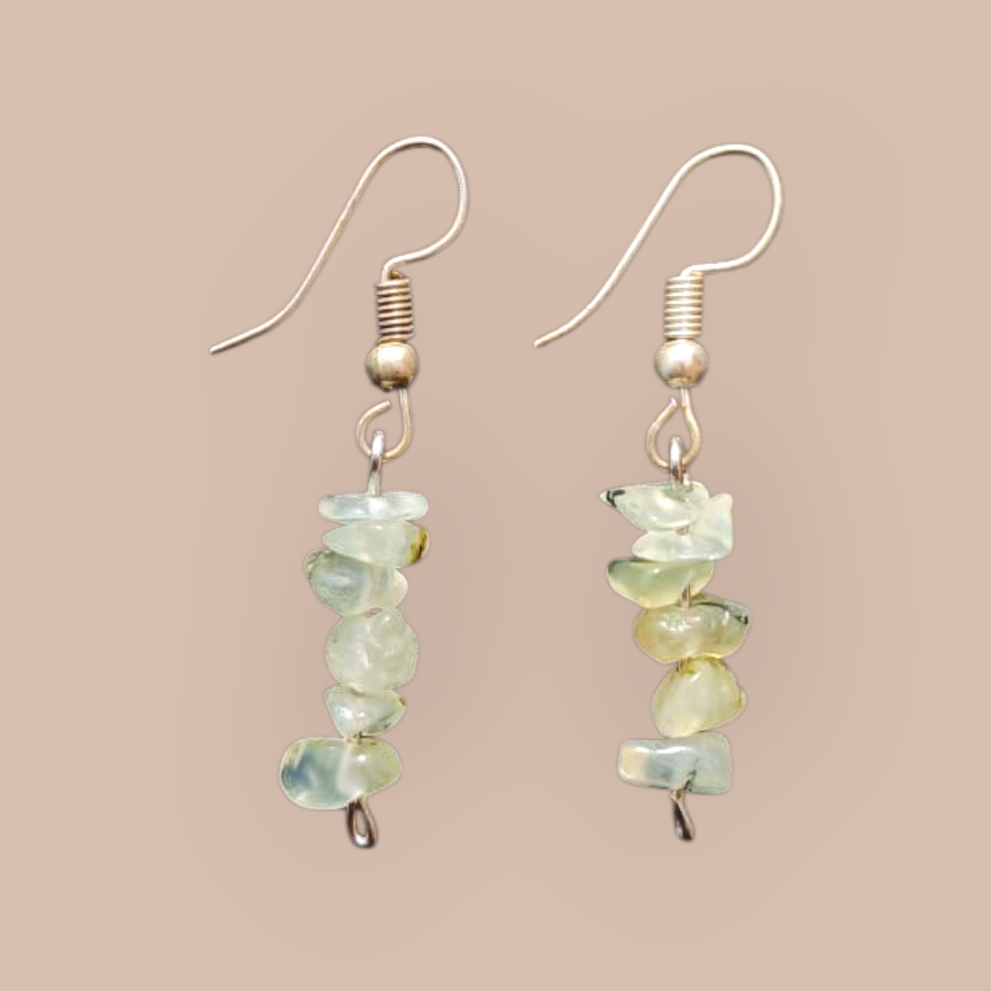 PREHNITE CHIPS EARRINGS 