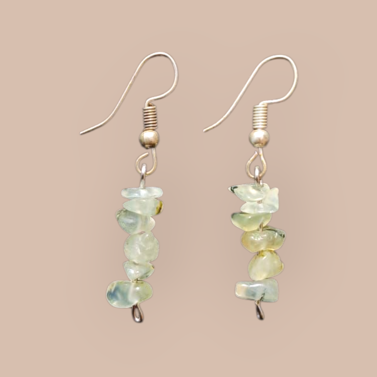 PREHNITE CHIPS EARRINGS 