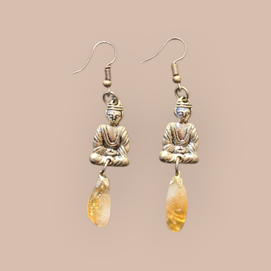 BUDDHA CITRINE EARRINGS 