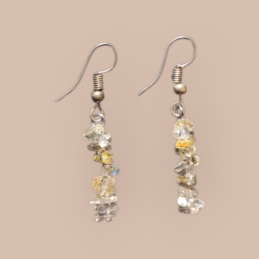 RUTILATED QUARTZ CHIPS EARRINGS 