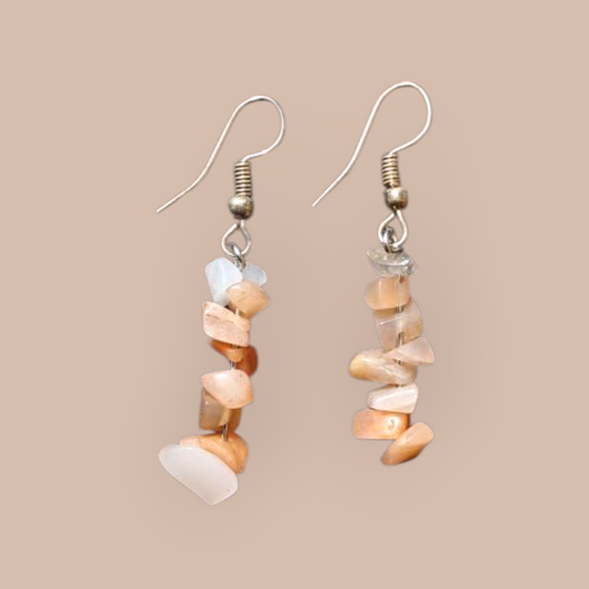 SUNSTONE CHIPS EARRINGS 