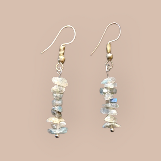 LABRADORITE CHIPS EARRINGS 