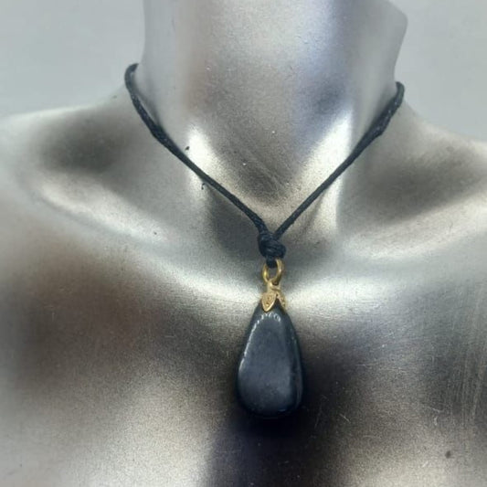 BLACK OBSIDIAN PENDANT NECKLACE