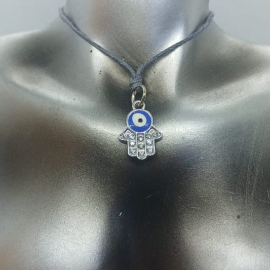 HAMSA EVIL EYE CHARM PENDANT NECKLACE