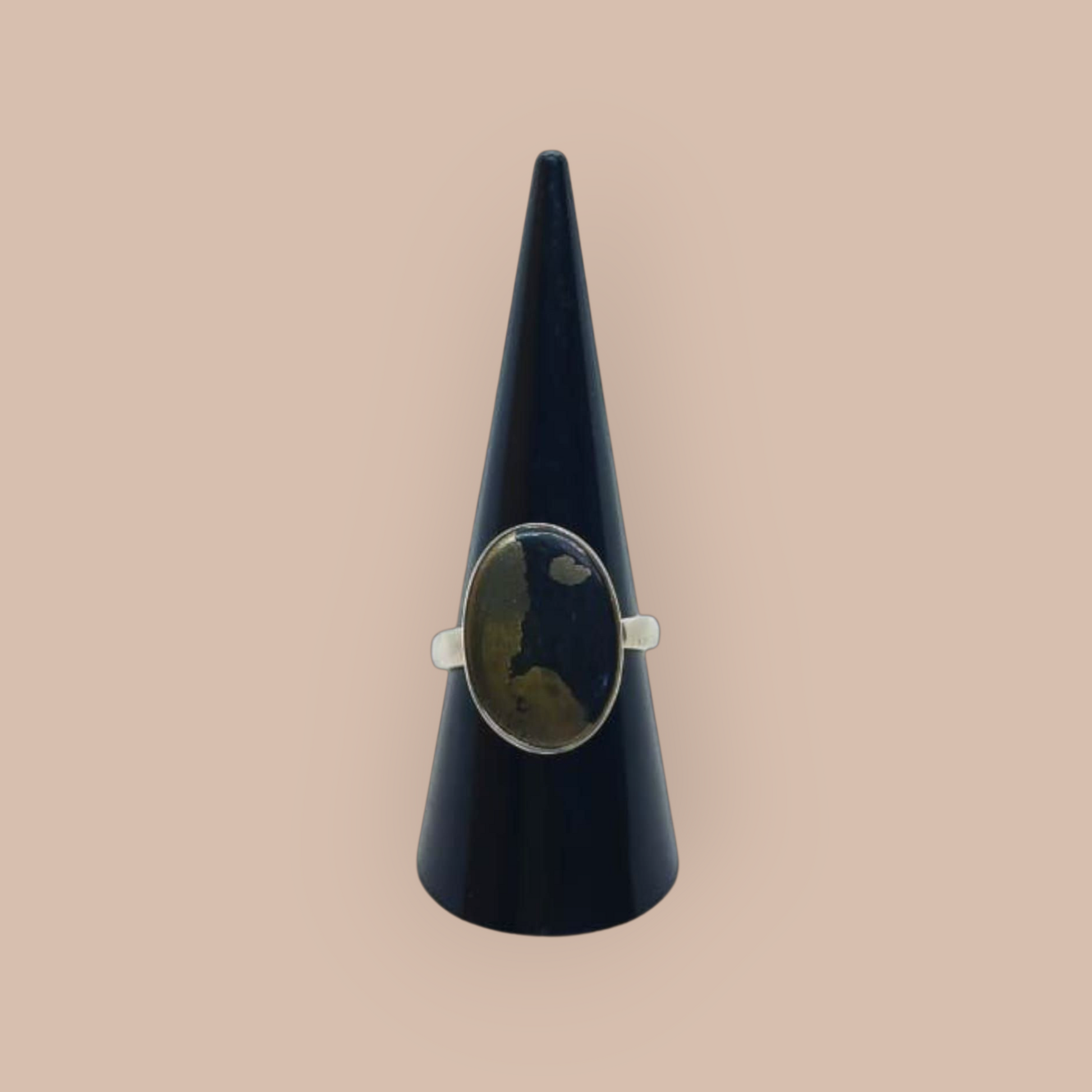 STERLING SILVER PYRITE RING 