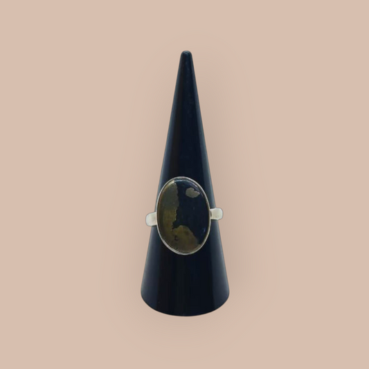 STERLING SILVER PYRITE RING 