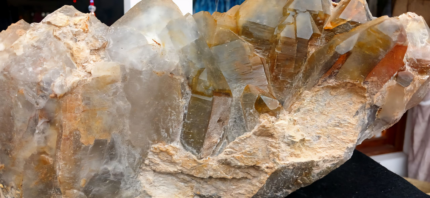 SMOKEY QUARTZ CLUSTER  31CM