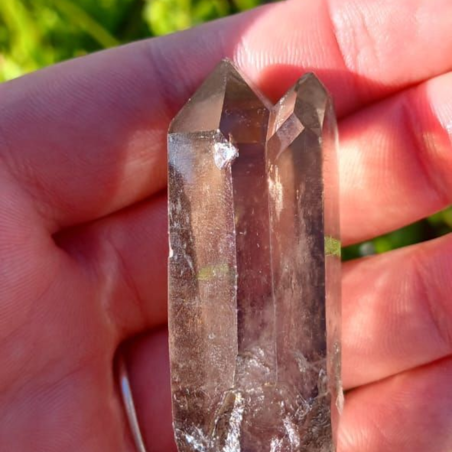 SMOKEY QUARTZ POINTS TWINS