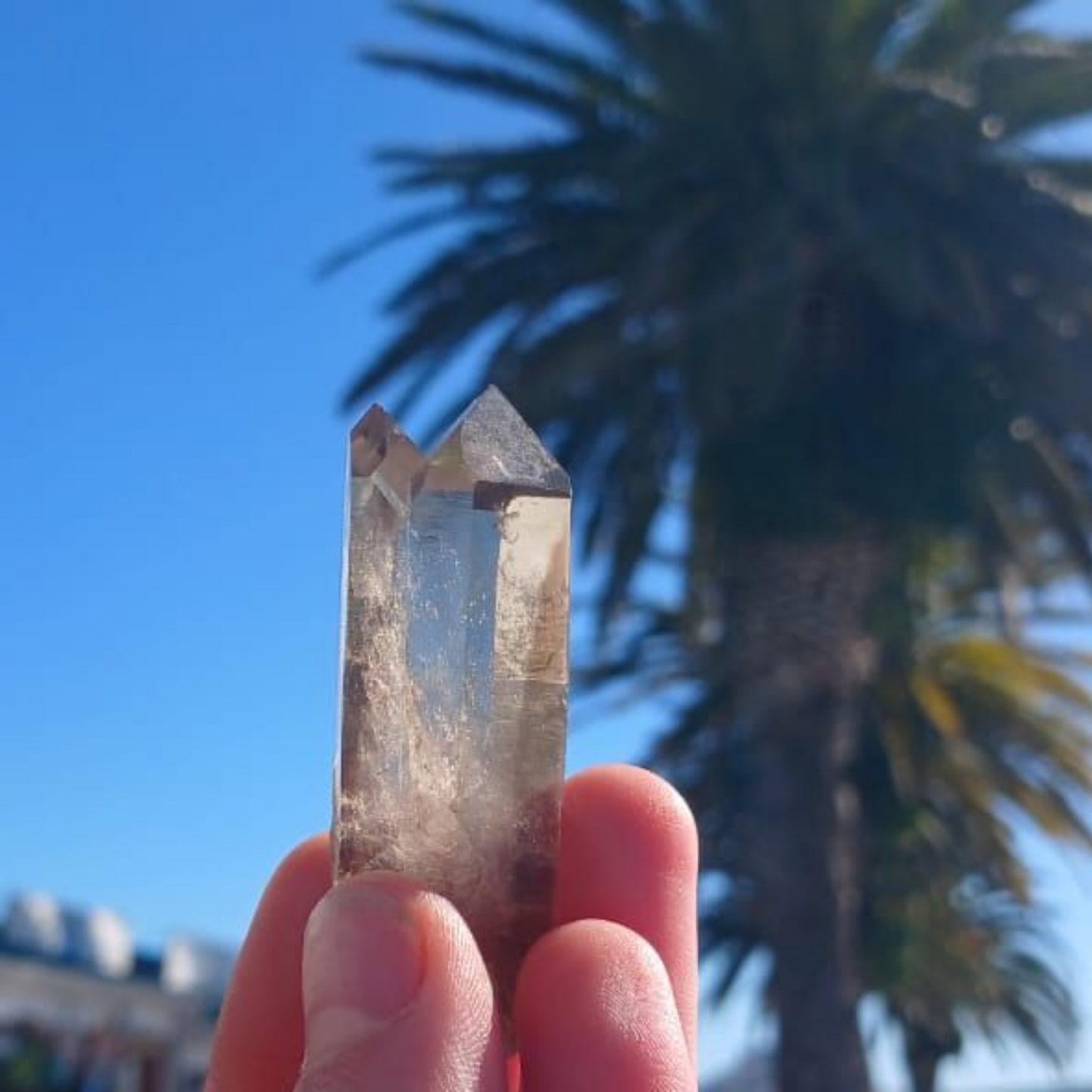 SMOKEY QUARTZ POINTS TWINS