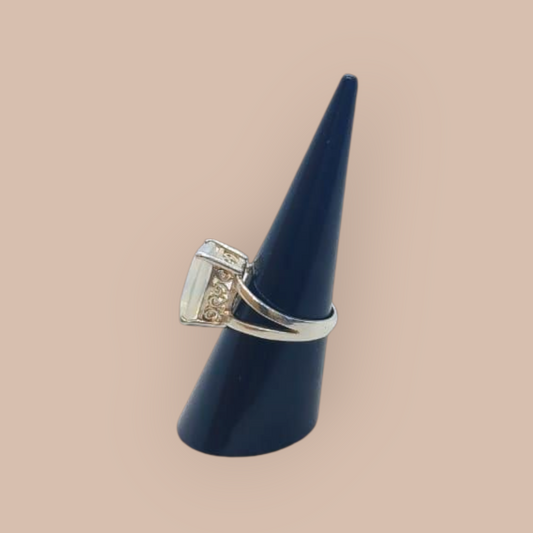 STERLING SILVER OPALITE RING 