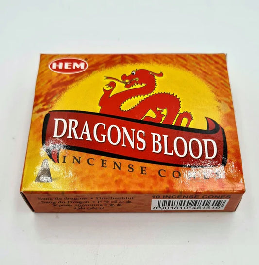 DRAGONS BLOOD HEM CONES 10's