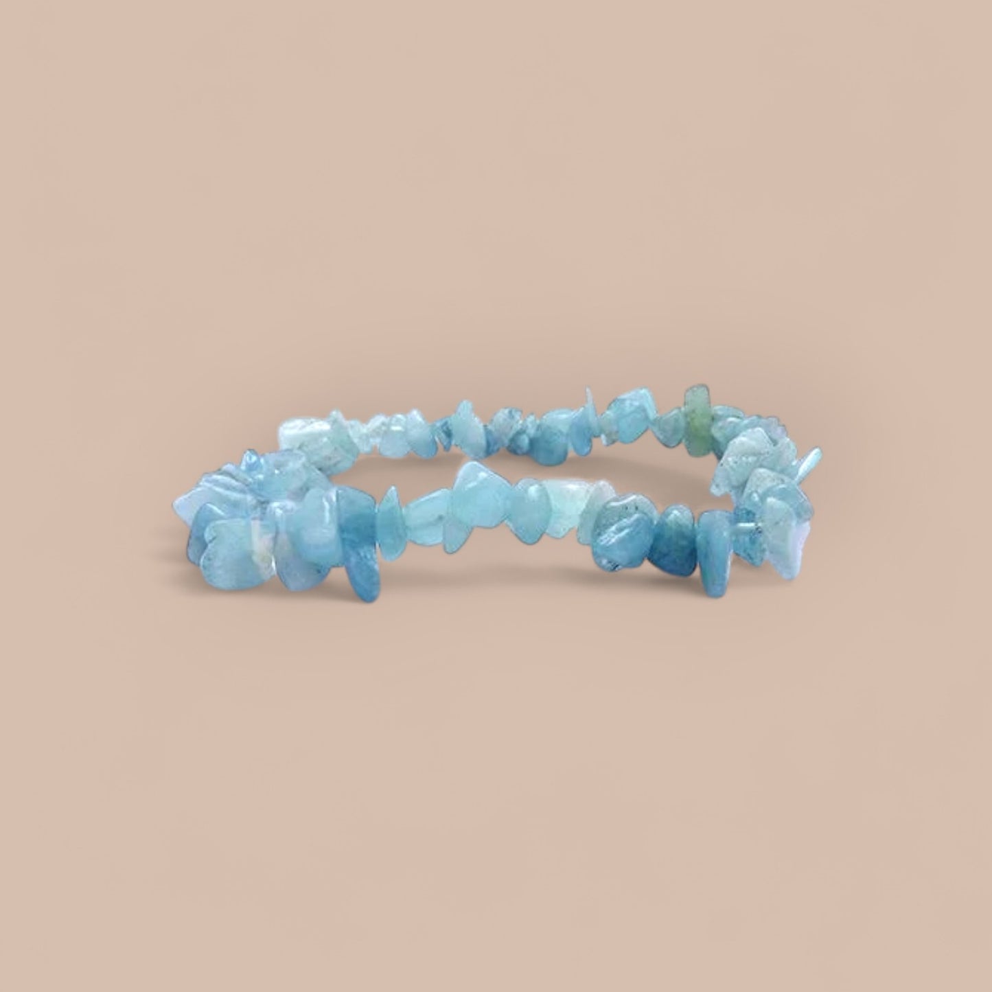 BRACELET AQUAMARINE CHIPS 