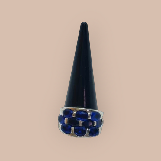 STERLING SILVER SAPPHIRE MULTI RING 