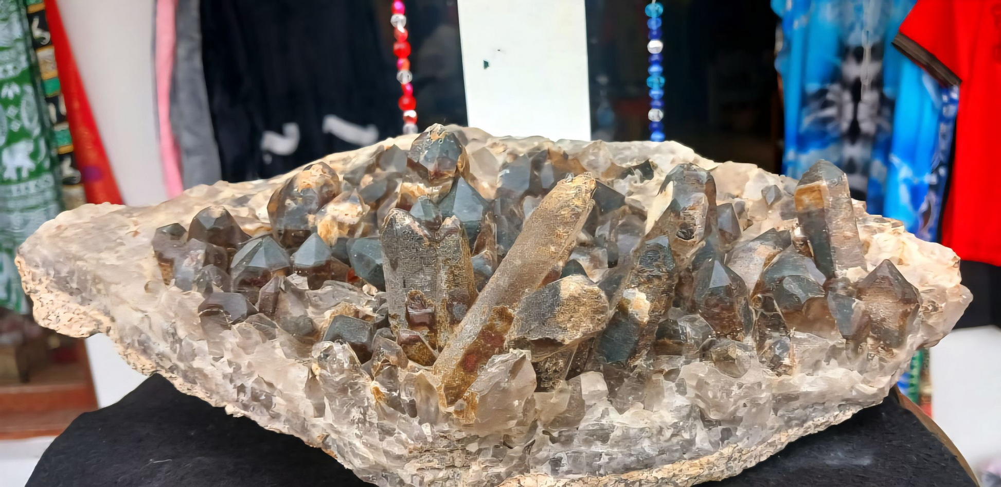 SMOKEY QUARTZ CLUSTER LARGE AND RARE FIND!