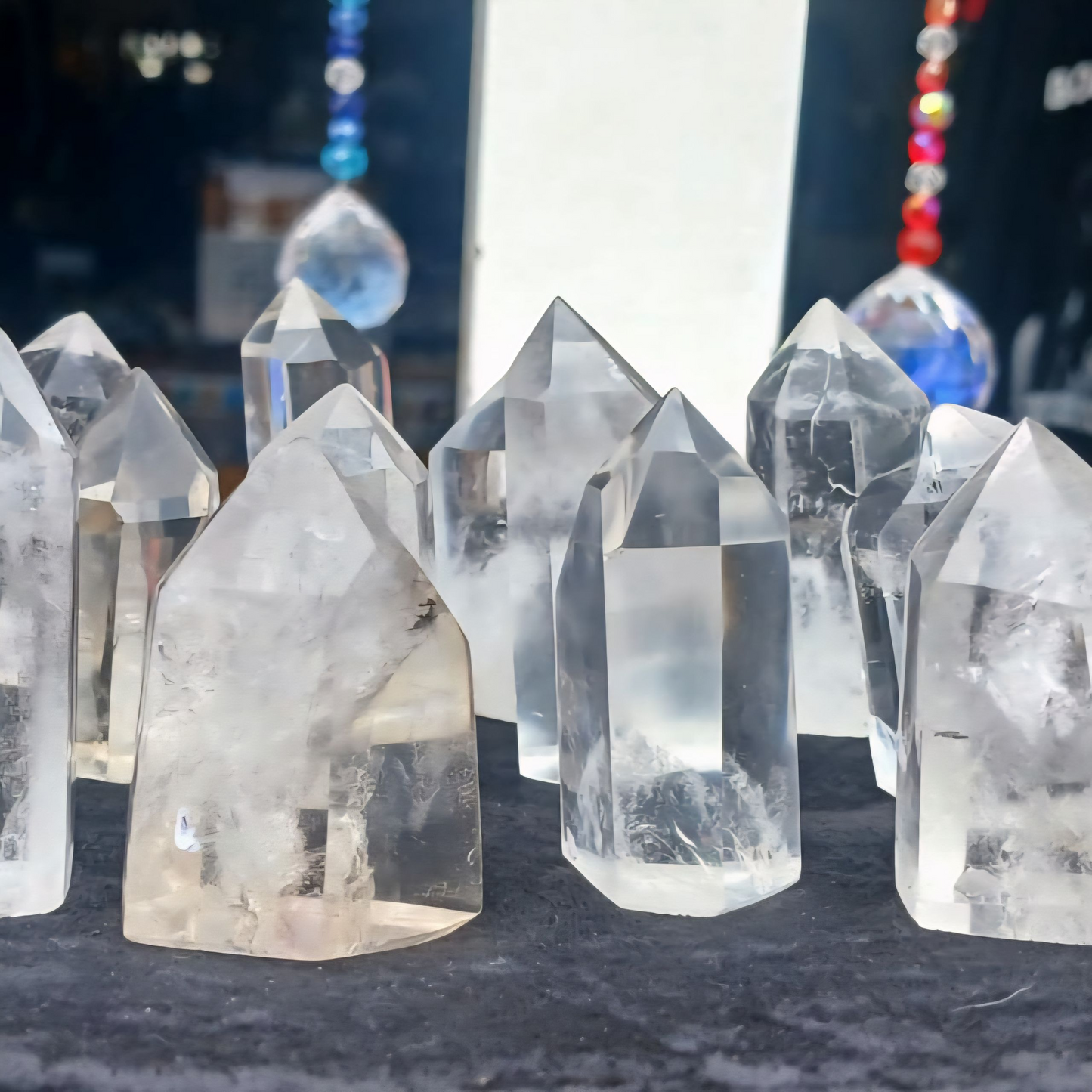 POLISHED CLEAR QUARTZ POINTS 4 - 5CM