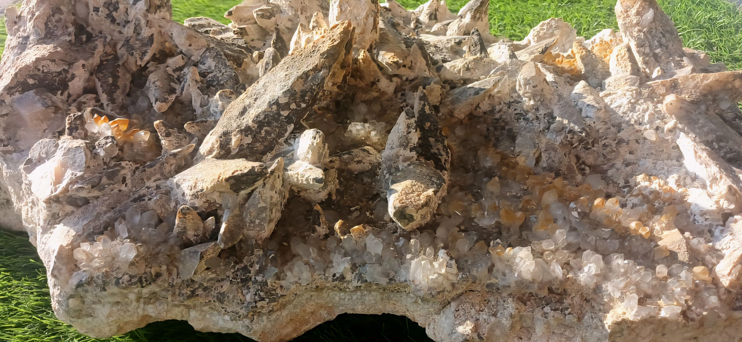 CALCITE COVERED QUARTZ CLUSTER LARGE 22Kg