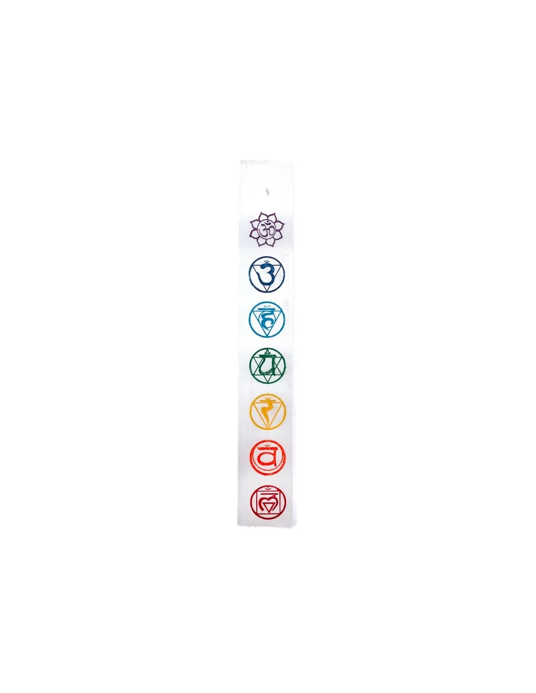 WHITE CHAKRA WOODEN INCENSE HOLDER 