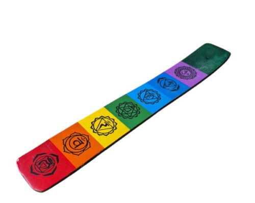 GREEN CHAKRA WOODEN INCENSE HOLDER 