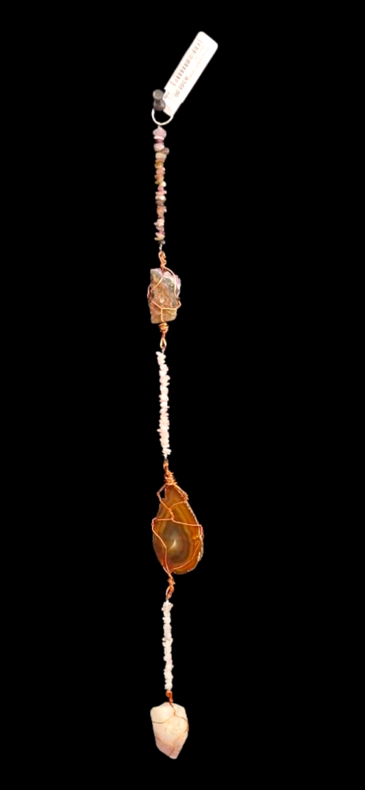 CRYSTAL SUNCATCHER SPIRIT QTZ AND AGATE