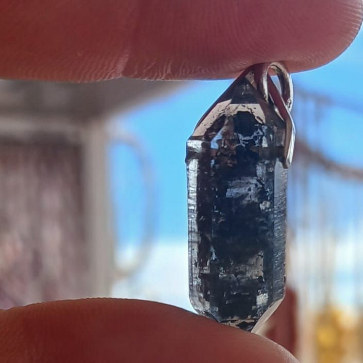 MORION HIMALAYAN QUARTZ PENDANT 92,5 STERLING SILVER