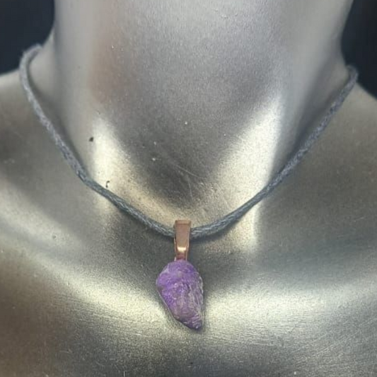 SUGILITE ROSE GOLD PENDANT NECKLACE 