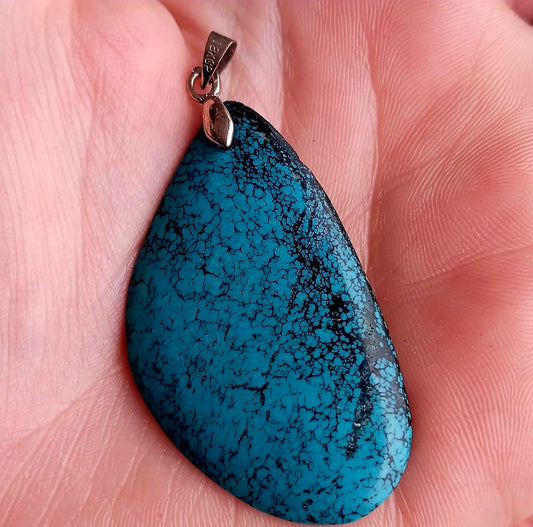 Turquoise Pendant Sterling Silver