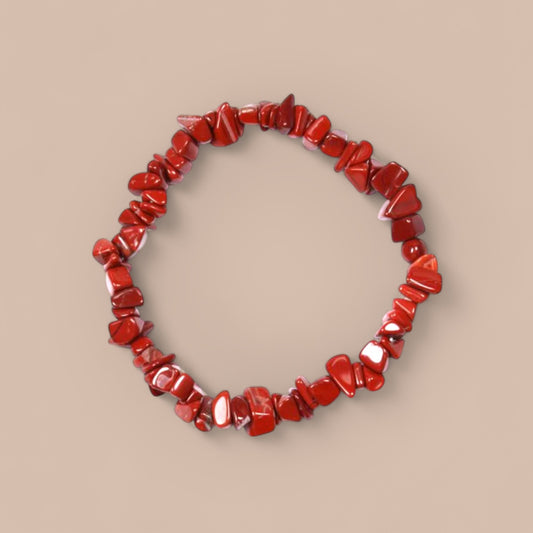 BRACELET RED JASPER CHIPS