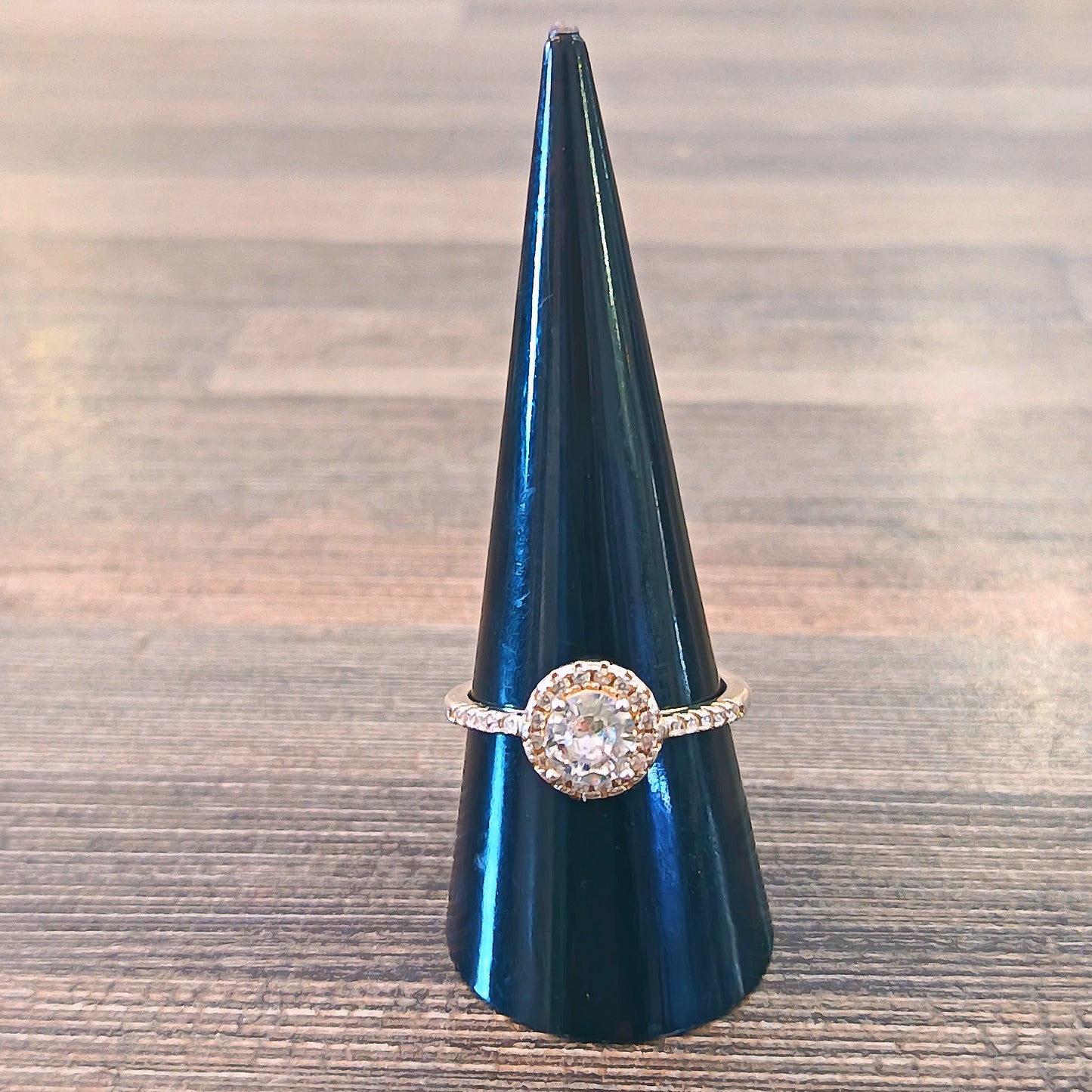 Sterling Silver Zirconia Ring Size 9