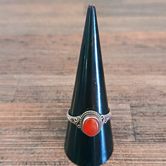 Sterling silver Carnelian Ring Size 9