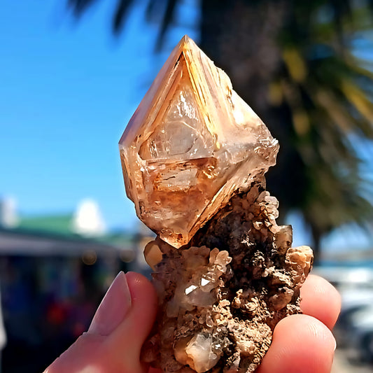 Skeletal Fenster Sceptre Smokey Smokey Brandberg Point  66g