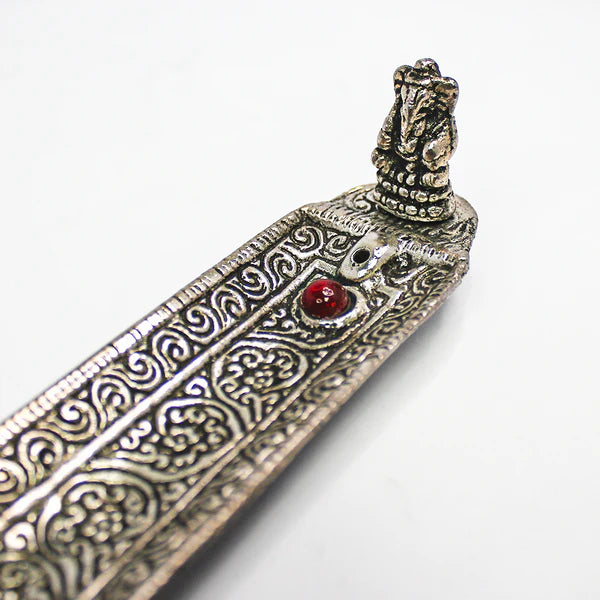 METAL FLAT GANESH INCENSE HOLDER 24cm