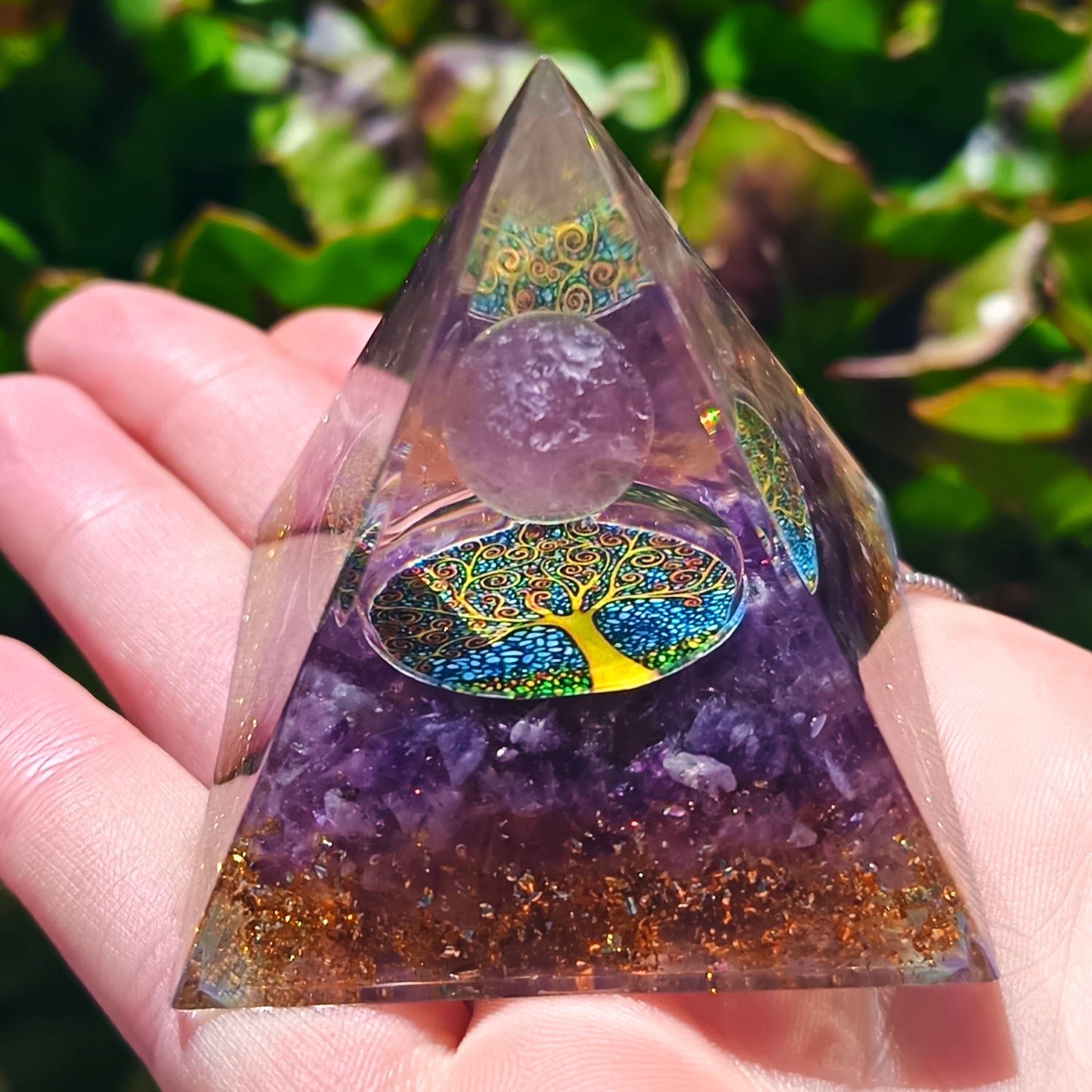 Amethyst Orgonite Pyramid