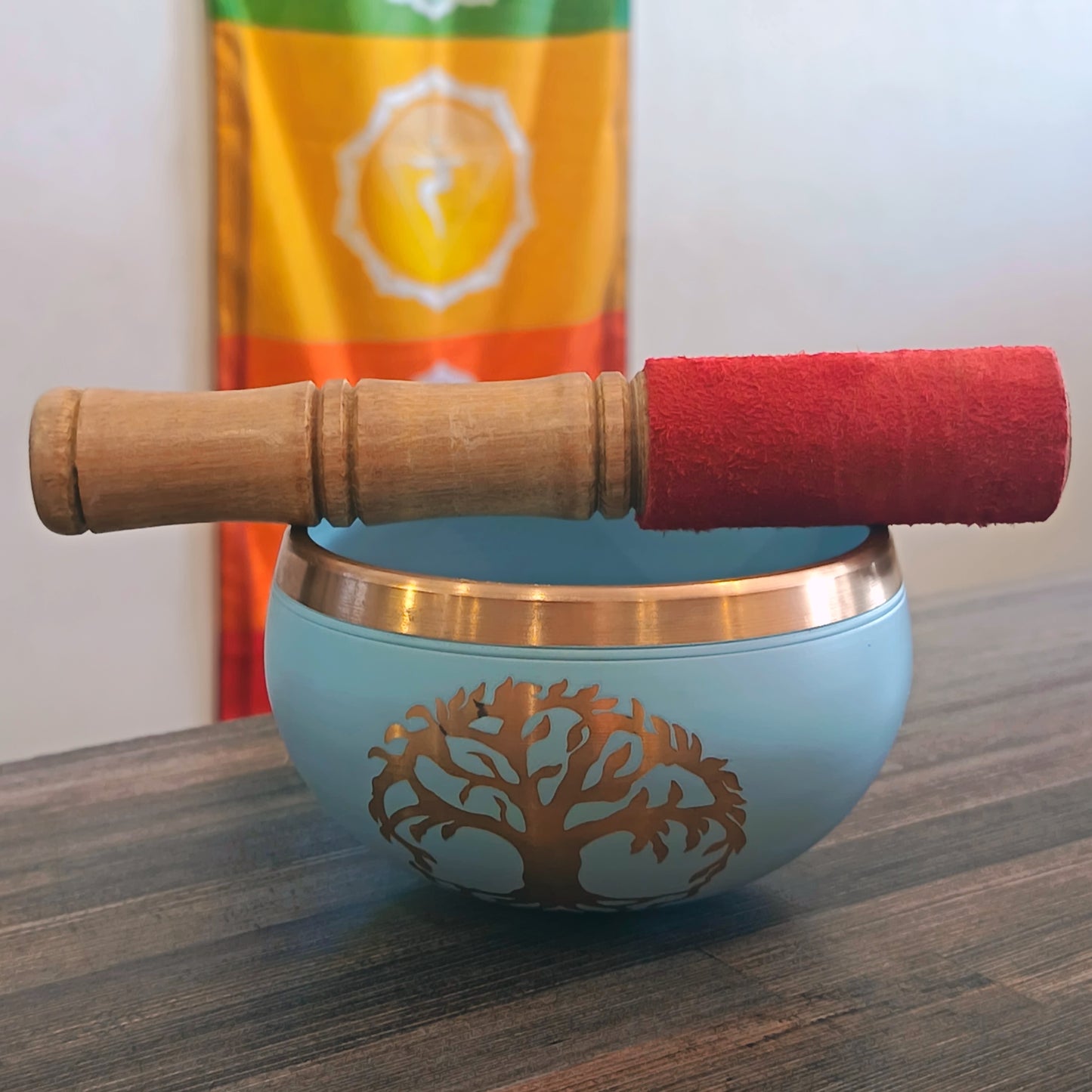 Singing Bowl Brass & Blue 11cm