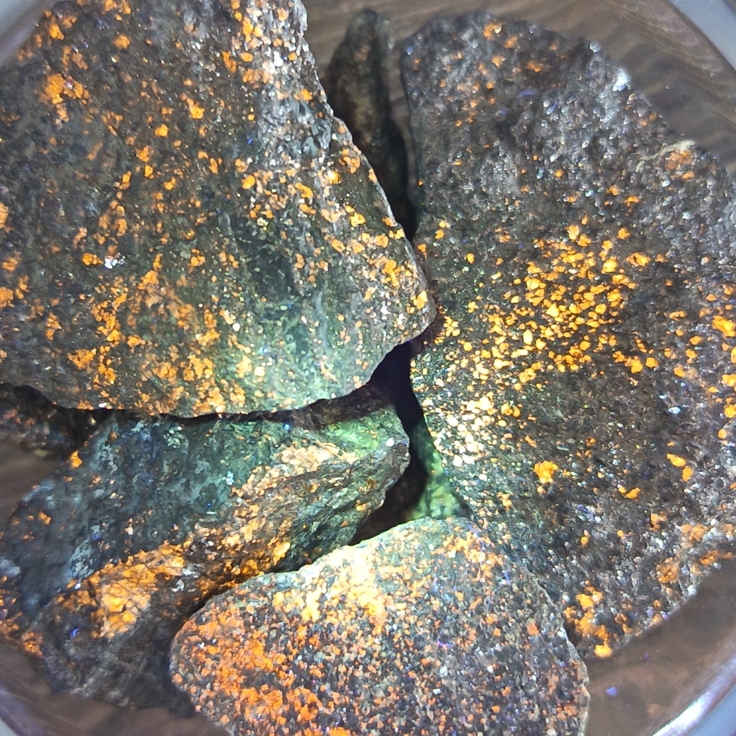 Mangan-Calcite Galena, UV active, Namibia - 7-59g