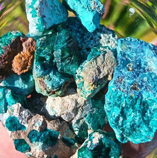 Dioptase Crystals - Tsumeb - 4-32g