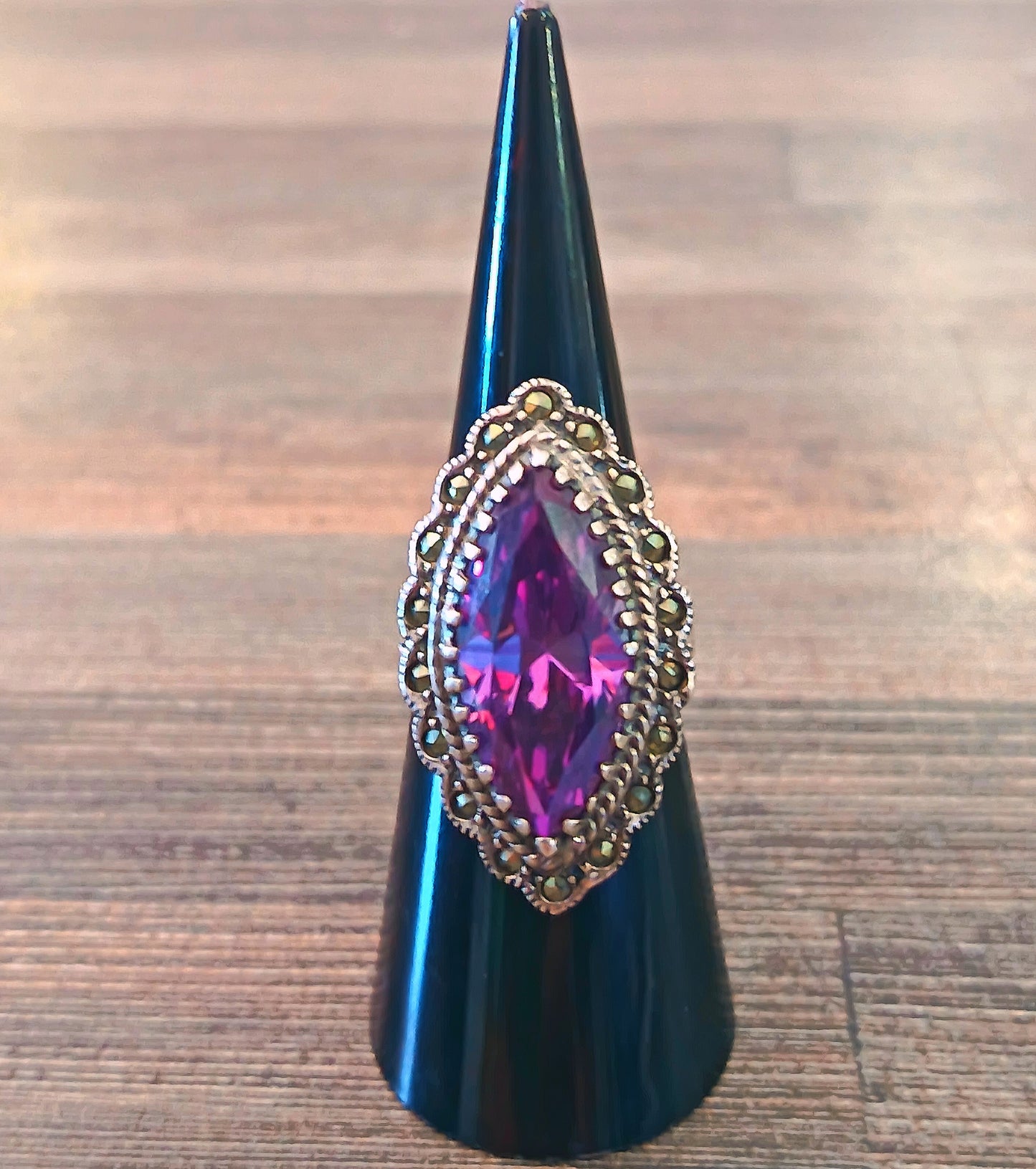 Sterling Silver Amethyst Ring Size 5.5